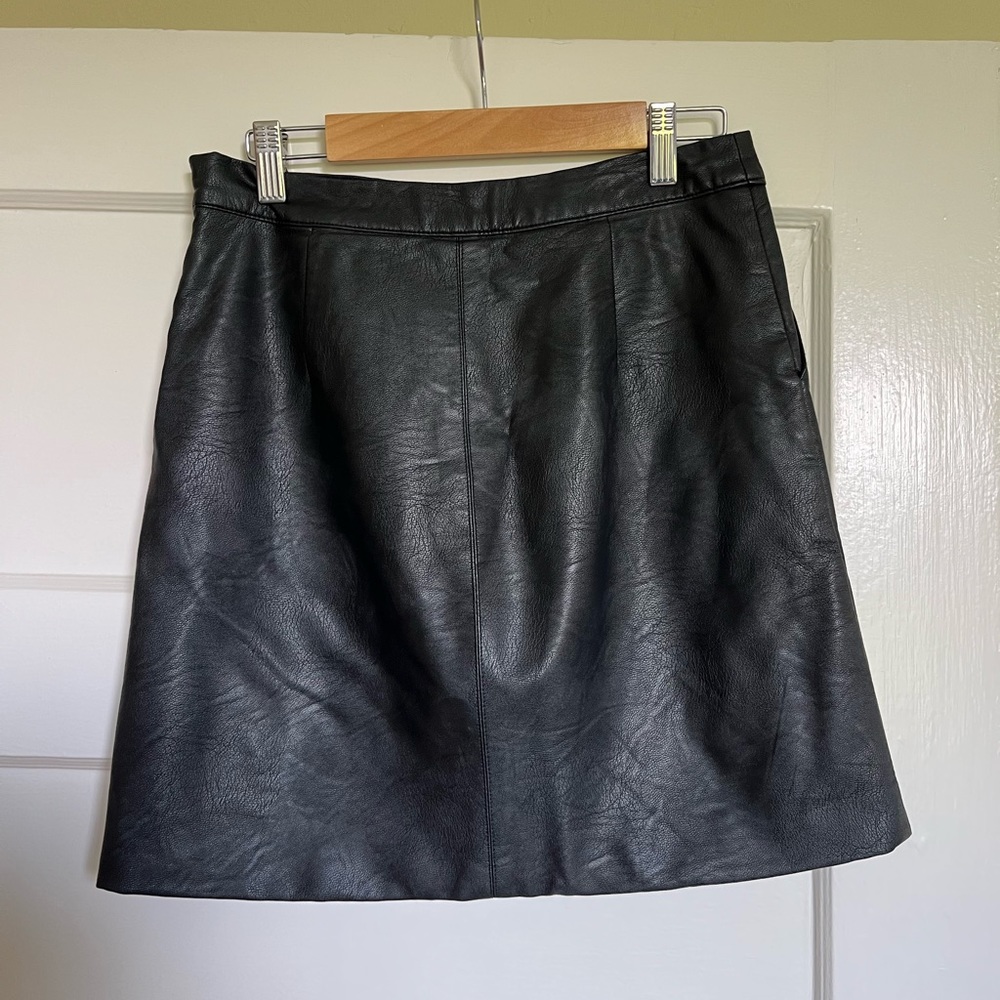 Top shop vegan leather skirt